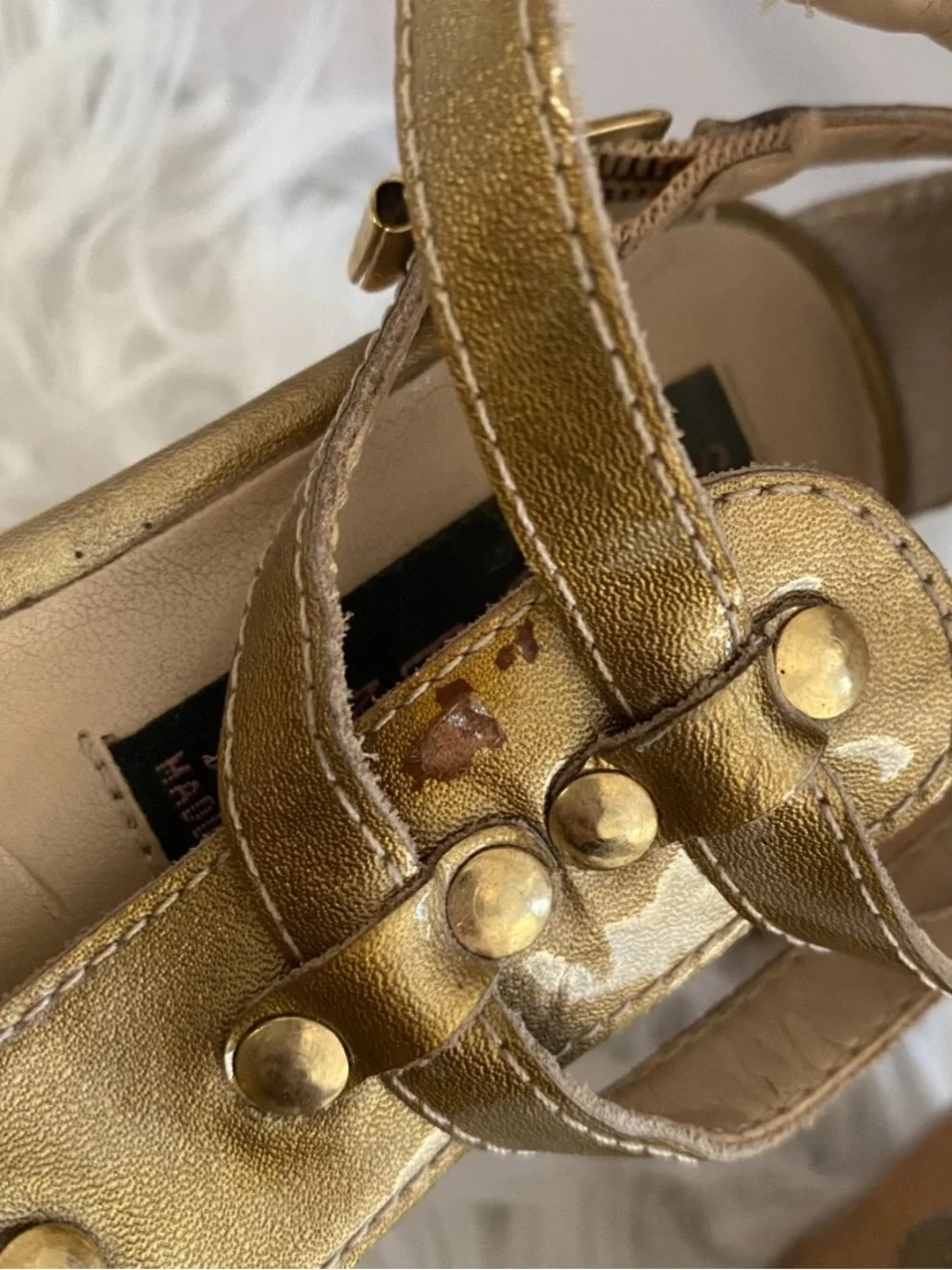Steve Madden gold gladiator